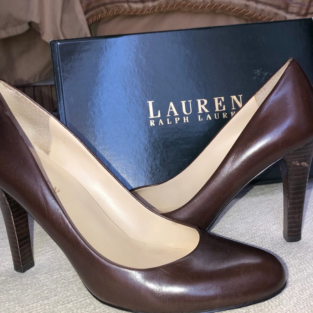 Ralph Lauren Zabrina Brown Kidskins - Picture 3 of 4